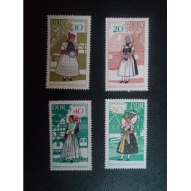 Timbre Allemagne / Rda Yt 1049 A 1052 Séries: Costumes 1968 ( 0050305 )