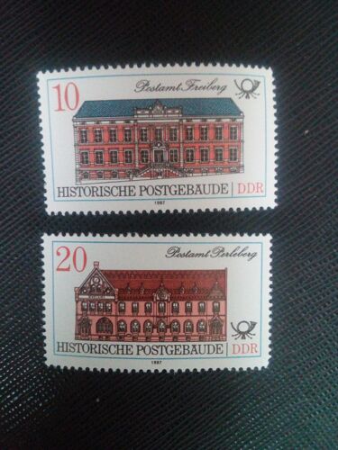 Timbre Allemagne / Rda Yt 2687 - 2688 Bureau De Poste Historique 1987 ( 0050305 )