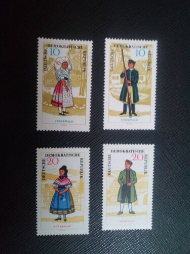 Timbre Allemagne / Rda Yt 779 A 782 Costumes Folkloriques 1964 ( 0050305 )
