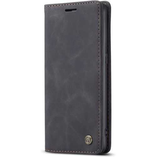 Coque Compatible Avec Samsung Galaxy A10s,Coque Rabat Cuir Avec Magnetique,Housse Protection Portefeuille Etui Cartes Stand Fonction (Noir)