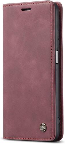 Coque Compatible avec Xiaomi Redmi Note 10 5G,Coque Rabat Cuir avec Magnetique,Housse Protection Portefeuille tui Cartes Stand Fonction (Rouge)