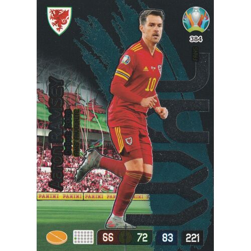 N° 384 - Carte Panini Foot Adrenalyn Xl - Uefa Euro 2020 - Aaron Ramsey - Fans' Favourite - Wales / Pays De Galles