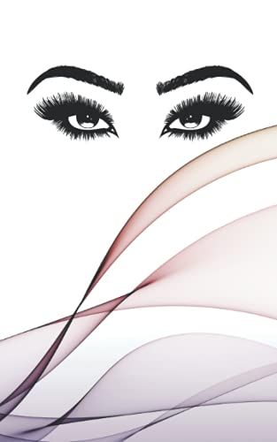 Beautiful Lashes Darling: Pretty Purple, Pink And White 120 Page Notebook With Beautifully Lashed Eyes For Beauty Professionals And Eyelash Artists