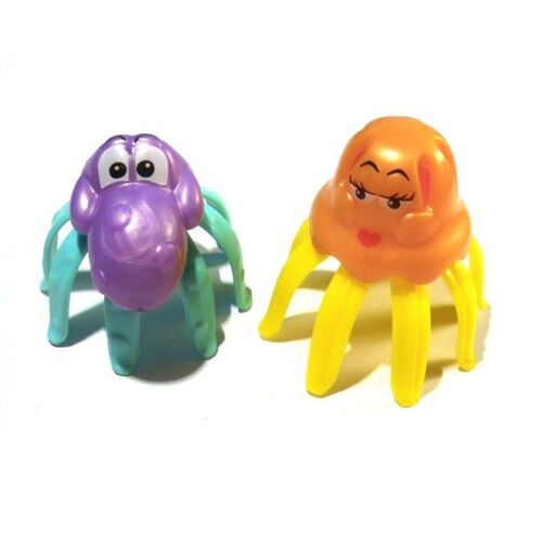 Figurines "Kinder" (2002) N°3a: 2 Méduses , Violette Et Orange (K03n22 / K03-22)
