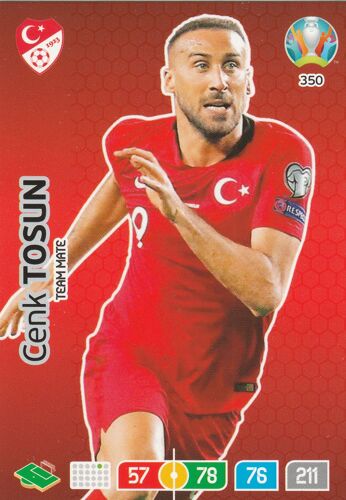N° 350 - Carte Panini Foot Adrenalyn Xl - Uefa Euro 2020 - Cenk Tosun - Turkey / Turquie