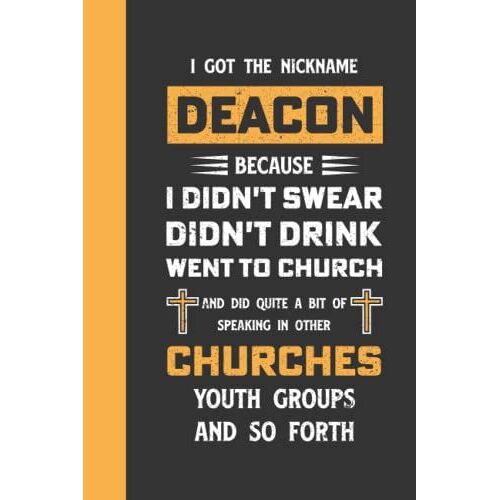 Church Deacon Appreciation Gift: Blank Lined Journal Notebook To Write In
