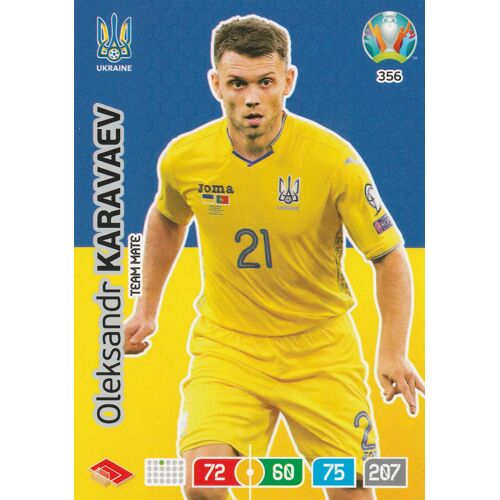 N° 356 - Carte Panini Foot Adrenalyn Xl - Uefa Euro 2020 - Oleksandr Karavaev - Ukraine