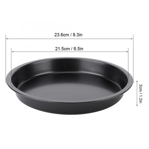 Plateau à Pizza rond antiadhésif en acier | Plateau à Pizza rond en acier au carbone noir, plaque de cuisson, moule outil plateau à Pizza de 8po