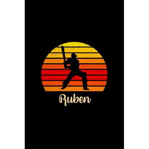 Ruben Name Gift Personalized Cricket Notebook Planner, Daily Journal For Sport Lovers: Budget, Teacher, 5.24 X 22.86 Cm, Over 110 Pages, A5, Budget Tracker, Mom, Cute, Daily, 6x9 Inch