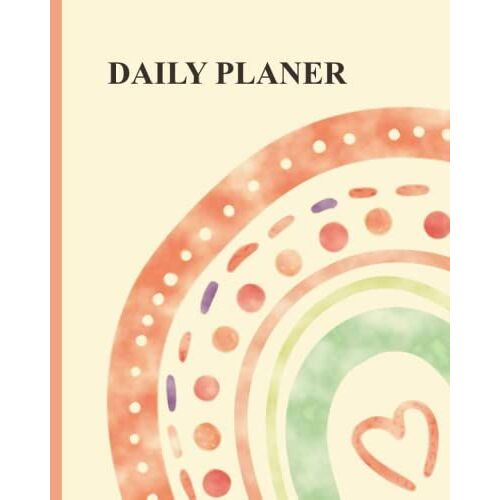 Boho Daily Planner: Cute Rainbow - Undated - 90 Days - With To Do List - Meals Tracker - Hourly Schedule Daily Agenda Boho Rainbow Design Nice