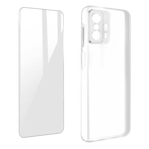 Coque Xiaomi Mi 11t Et 11t Pro Silicone Souple Film Verre Trempé 9h Transparent