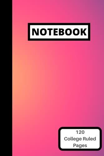 Notebook: Sleek Dusk Themed Notebook/Journal Blank Lined College Ruled Pages