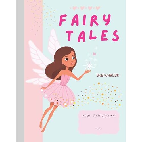 Sketch Book & Blank Paper, Doodling Or Learning To Draw With Fairies For Girls: Art Paper With Small Images - For Pencils, Pens, Markers, Charcoal And Dry Media