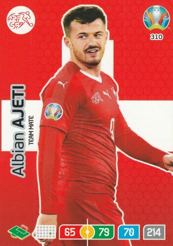 N° 310 - Carte Panini Foot Adrenalyn Xl - Uefa Euro 2020 - Albian Ajeti - Switzerland / Suisse