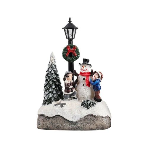 Statue De Table En Résine Lumineuse, 1 Pièce, Neige De Noël, Dessin Animé Mignon, Petits Ornements, Accessoire De Décoration De Jardin, Cadeau De Vacances 2021