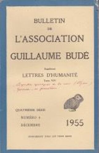 Bulletin De L'association  Guillaume Budé 4 