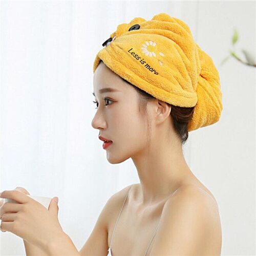 Serviette De Bain En Microfibre Pour Femmes, Turban Pour Sécher Les Cheveux, En Éponge, Pour La Maison, Pour Adultes