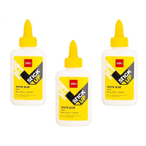 Deli Lot De 3 Stick Up Flacon Colle Blanche 80ml