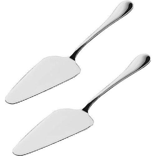 2 Pcs Pelle À Tarte En Acier Inoxydable, Pelle À Gateau 23 Cm Couteau À Gâteau Pelle À Pizza Avec Bords Dentelés Ensemble Couverts Pour Cuisine Restaurant Mariage Fête