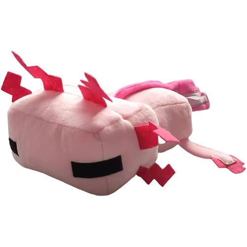 Peluche Minecraft Jouets Axolotl Doux Peluches Animaux Poupées, Peluche Minecraft Peluche Peluche Oreiller - Rose Axolotl 30 Cm