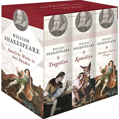 William Shakespeare, Sämtliche Werke In Drei Bänden (Tragödien - Komödien - Historien/Sonette/Versepen) (3 Bände Im Schuber)