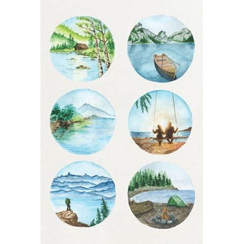 Adventure Awaits - Camping Logbook (Watercolor Scenery): Travel Journal And Vacation Diary For Camping And Road Trips With The Caravan, Motorhome, Rv, ... A Tent To Remember All The Beautiful Moments