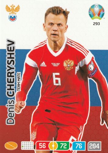 N° 293 - Carte Panini Foot Adrenalyn Xl - Uefa Euro 2020 - Denis Cheryshev - Russia / Russie