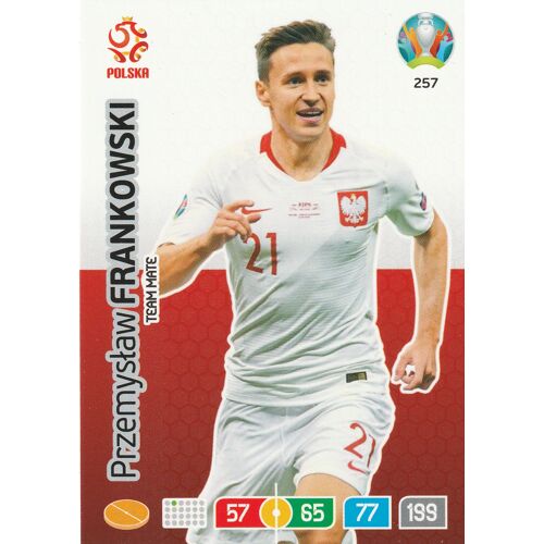 N° 257 - Carte Panini Foot Adrenalyn Xl - Uefa Euro 2020 - Przemyslaw Frankowski - Poland / Pologne