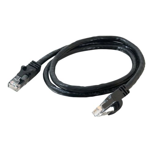 C2G Cat6 Booted Unshielded (UTP) Network Patch Cable - Cordon de raccordement - RJ-45 (M) pour RJ-45 (M) - 2 m - UTP - CAT 6 - moulé, sans crochet, bloqué - noir