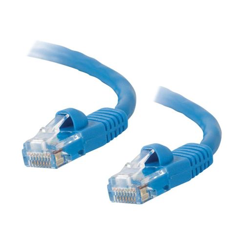 C2G Cat5e Booted Unshielded (UTP) Network Patch Cable - Cordon de raccordement - RJ-45 (M) pour RJ-45 (M) - 2 m - UTP - CAT 5e - moulé, sans crochet, bloqué - bleu