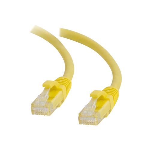 C2G Cat5e Booted Unshielded (UTP) Network Patch Cable - Cordon de raccordement - RJ-45 (M) pour RJ-45 (M) - 1 m - UTP - CAT 5e - moulé, sans crochet, bloqué - jaune
