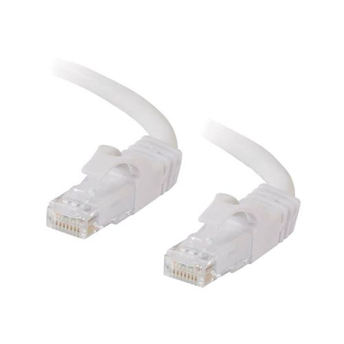 C2G Cat6 Booted Unshielded (UTP) Network Patch Cable - Cordon de raccordement - RJ-45 (M) pour RJ-45 (M) - 2 m - UTP - CAT 6 - moulé, sans crochet, bloqué - blanc