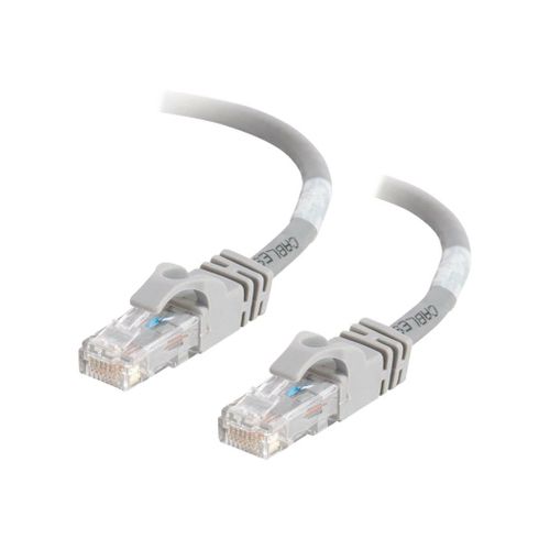 C2G Cat6 Booted Unshielded (UTP) Network Patch Cable - Cordon de raccordement - RJ-45 (M) pour RJ-45 (M) - 1 m - UTP - CAT 6 - moulé, sans crochet, bloqué - gris