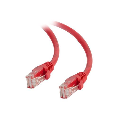 C2G Cat5e Booted Unshielded (UTP) Network Patch Cable - Cordon de raccordement - RJ-45 (M) pour RJ-45 (M) - 1.5 m - UTP - CAT 5e - moulé, sans crochet, bloqué - rouge