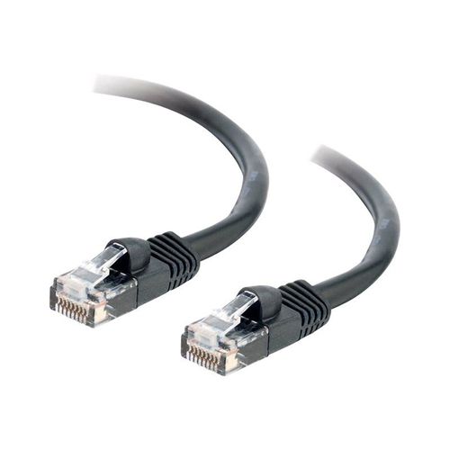C2G Cat5e Booted Unshielded (UTP) Network Patch Cable - Cordon de raccordement - RJ-45 (M) pour RJ-45 (M) - 1 m - UTP - CAT 5e - moulé, sans crochet, bloqué - noir