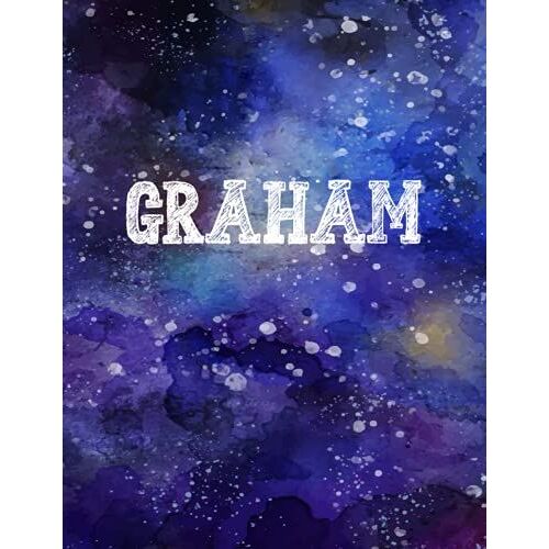 Graham: Personalized Name Notebook | Wide Ruled Paper Notebook Journal | For Teens Kids Students Girls| For Home School College | 8.5x11 Inch 160pages