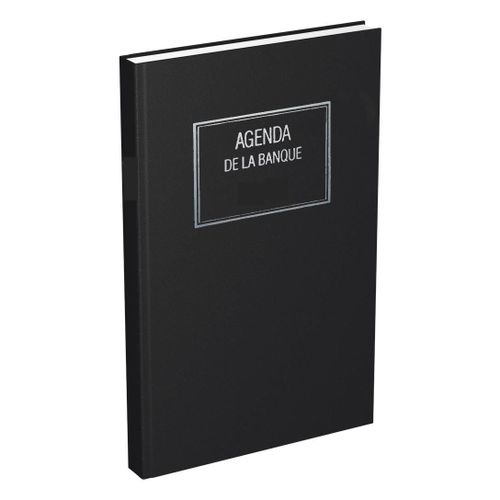 Lecas Agenda Banquier Large 18 X 29 Cm 1 Volume Noir