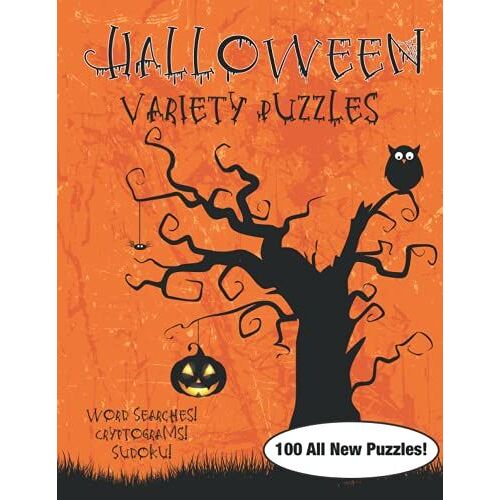 Halloween Variety Puzzles: Large Print Adult Puzzle Book