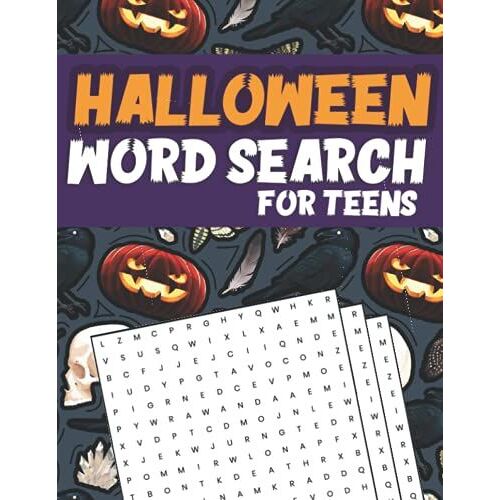 Halloween Word Search For Teens For Teens: Awesome Word Scrambles Ideal Halloween Gift For Teens ( Large Print Puzzle Book )