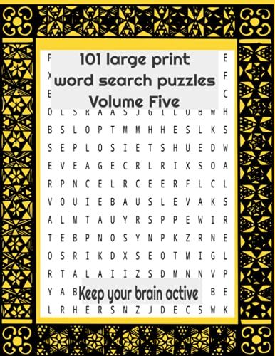 101 Large Print Word Search Puzzles Volume Five: Keep Your Brain Active 101 Large Print Mixed Themed Word Search For Seniors 8.5x11" Puzzle Book, ... Theme Word Search Large Print Seniors