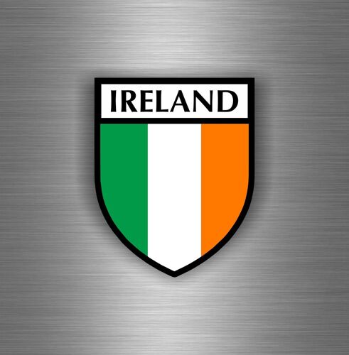 Autocollant Sticker Voiture Tuning Moto Drapeau Blason Irlande Irlandais