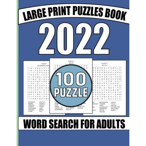 Word Search For Adults: Large Print 100 Puzzle Book