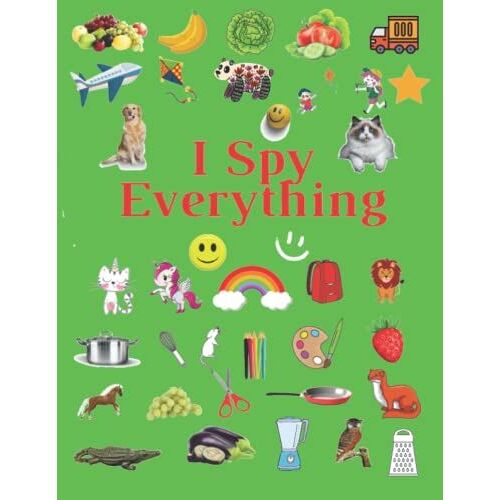 I Spy Everything: White Interior Version- The Color Version Is Also Available In The Store: Puzzle Book For Kids, A Z Fun Guessing Game For Kids ... Activites, Puzzle Game, Word Search