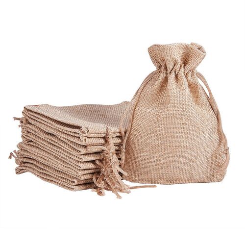 Sac À Cordon En Lin 20 Pièces/Ensemmble, Pochette Cadeau Pour Bijoux, Emballage De Bonbons, Sacs Cadeaux, Petite Pochette De Stockage De Snacks, Nouveau
