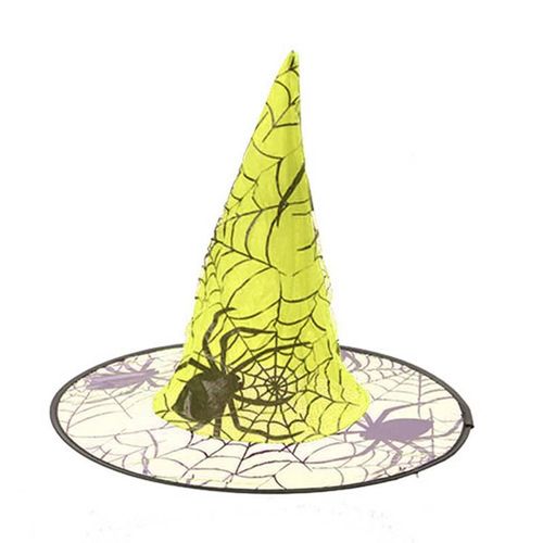 Chapeaux De Sorcières Pour Enfants Et Adultes, Halloween, Motif De Toile D'araignée, Chapeau De Magicien, Mascarade, Robe Fantaisie, Accessoires De Costume Cosplay