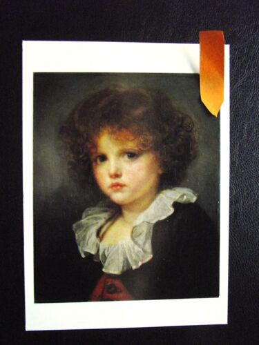 Carte Postale Non Écrite.Jean Baptiste Greuze Petit Garçon Au Gilet Rouge 1775.Musée Cognac-Jay Paris.Dimensions 15x10,5cm