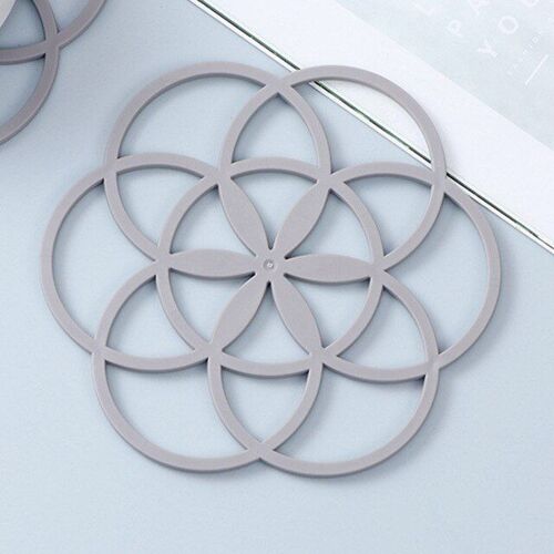 Napperons Anti-brûlure en Silicone,, couleur Pure, creux, isolation thermique, haute température, tasse à thé et bol, accessoires de cuisine