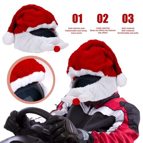Housse De Casque De Moto Pour Adulttes, Chapeau De Dessin Animé, Amusant, Personnalisé, Pour L'extérieur, Chapeau Du Père Noël, Casquette Du Diable
