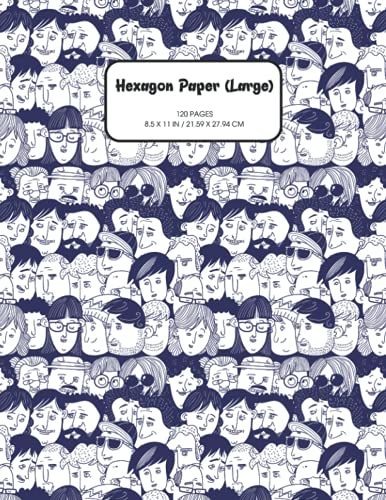 Hexagon Paper Large - 120 Pages 8.5 X 11 Inch: Hexagonal Graph Paper Notebook For Drawing Organic Chemistry Structures - Vol 17