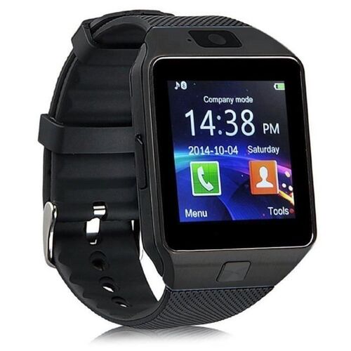 Bluetooth montre Smart Watch Phone DZ09 support de la carte SIM de TF Caméra HD Sync appel SMS pour Android Phone -Noir